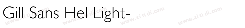 Gill Sans Hel Light字体转换